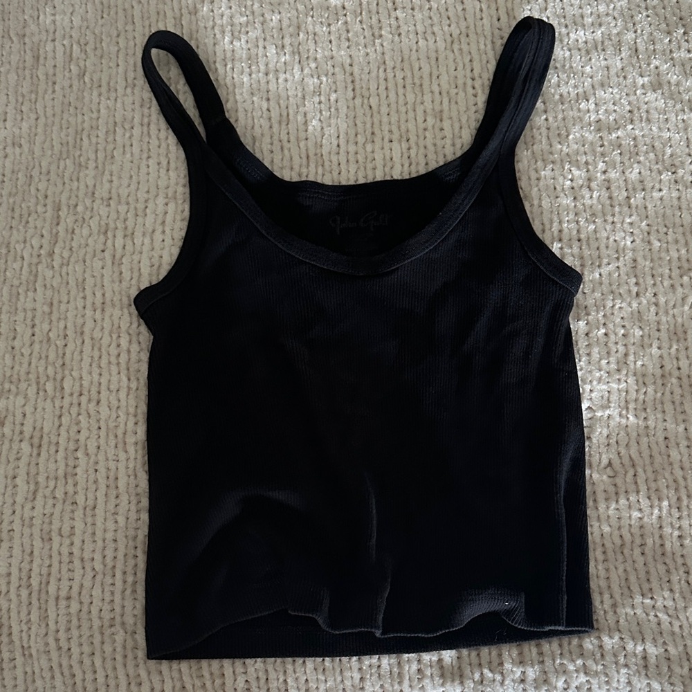 Black Ribbed John Galt Tank Top!